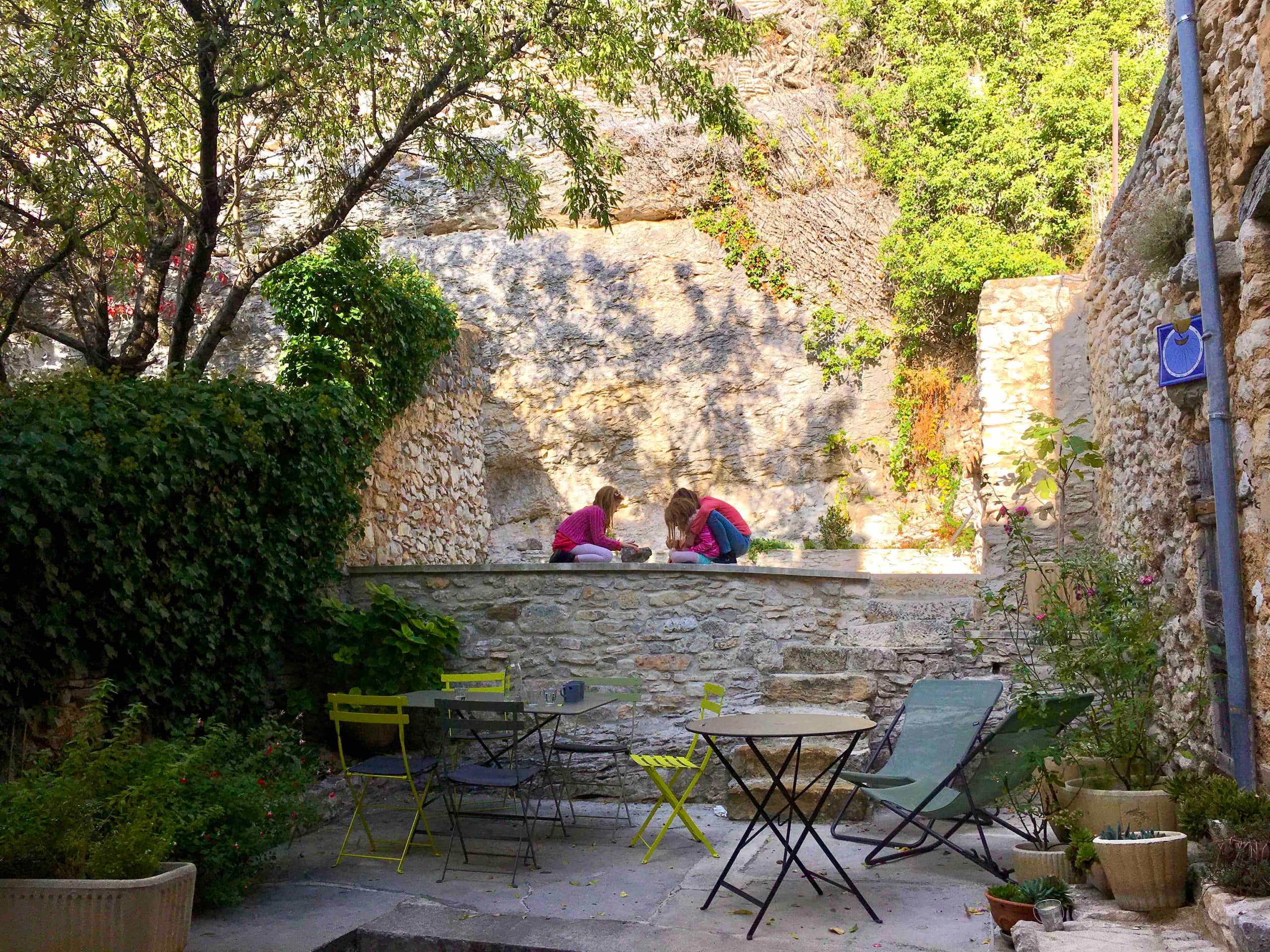 Under the almond tree